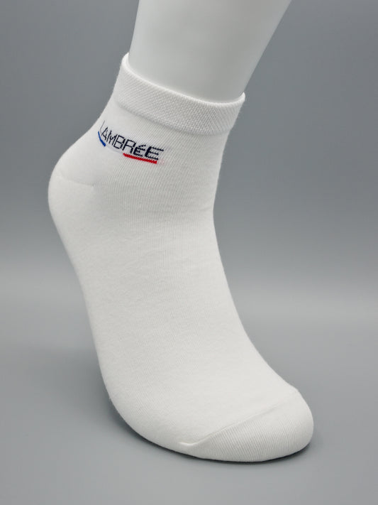 Sneaker Socken Weiß aus gekämmter Baumwolle im 3er Pack