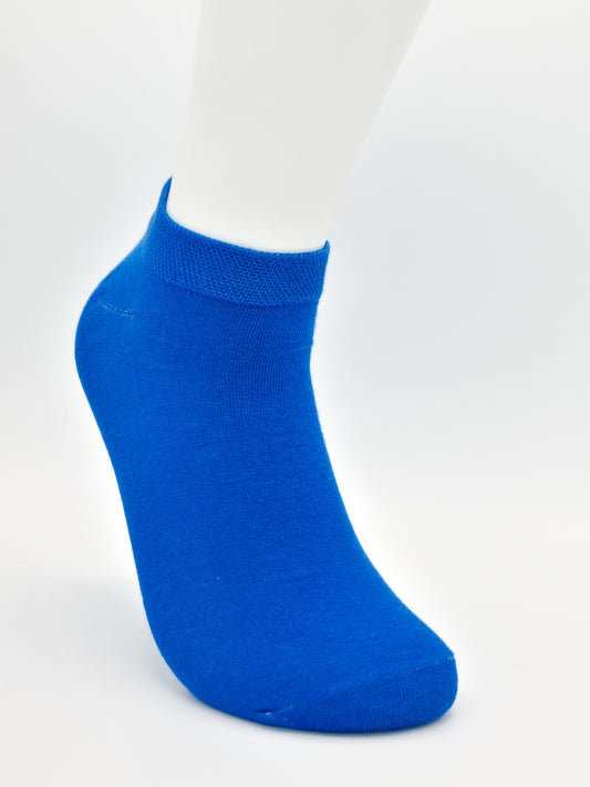 Sneaker Socken Blau aus gekämmter Baumwolle im 3er Pack