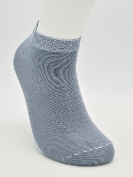 Sneaker Socken Grau aus gekämmter Baumwolle im 3er Pack