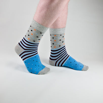 Bunte Socken / Dress Socks / aus gekämmter Baumwolle im 3er Pack