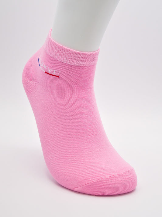 Sneaker Socken Pink/Rosa aus gekämmter Baumwolle im 3er Pack