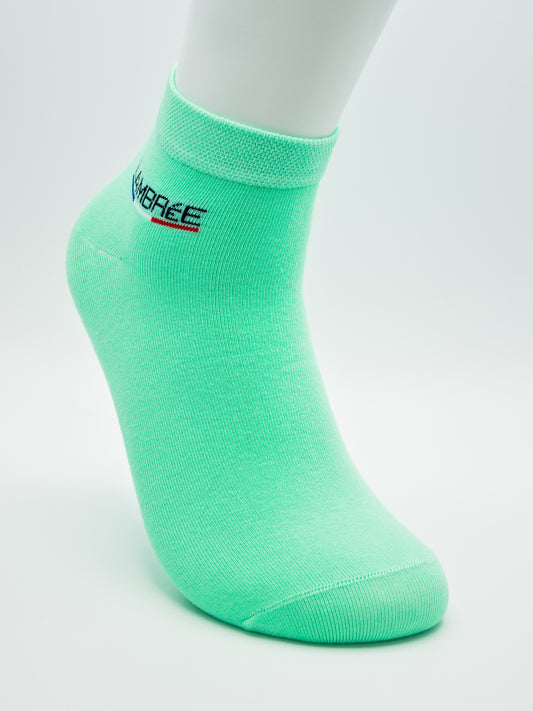 Sneaker Socken Pastell Grün aus gekämmter Baumwolle im 3er Pack