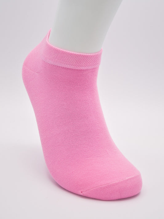 Sneaker Socken Pink/Rosa aus gekämmter Baumwolle im 3er Pack